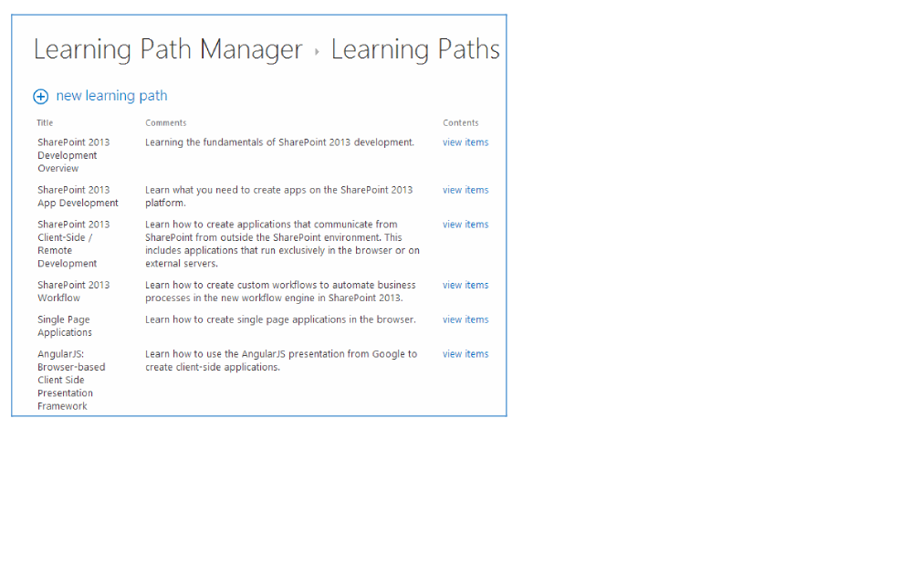 Learning Path Manager