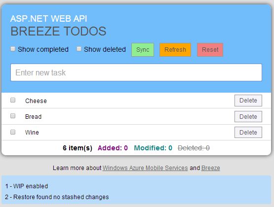 Todo App with WebAPI